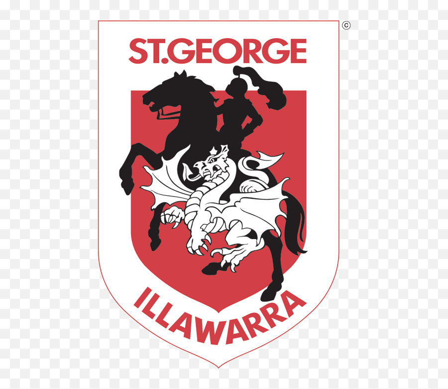 St George Illawarra Dragons Primary Logo - National Rugby Emoji,Red Dragon Logo