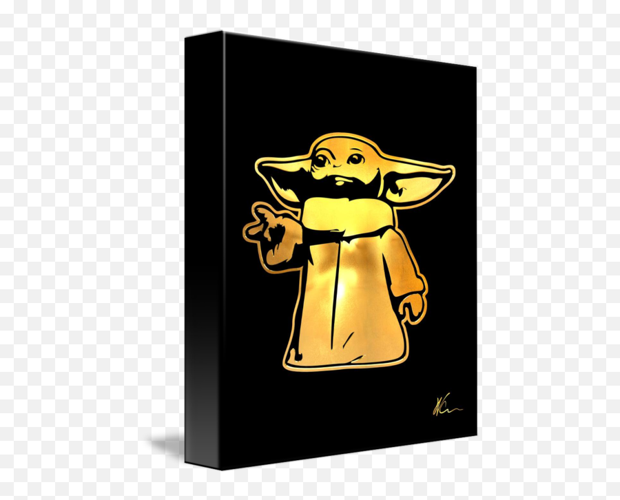 Grogu Baby Yoda Gold Series Pop Art By William Cuccio Emoji,Baby Yoda Transparent