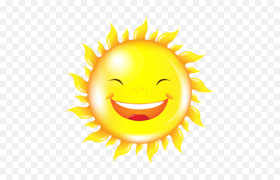 Download Clipart Smiley Cartoon Sun Happy Smiley Face - Sun With White Background Cartoon Emoji,Happy Face Clipart