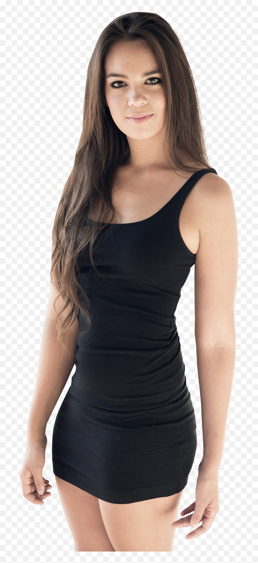Attractive Young Woman Standing Png - Tight Dress Girl Emoji,Woman Png