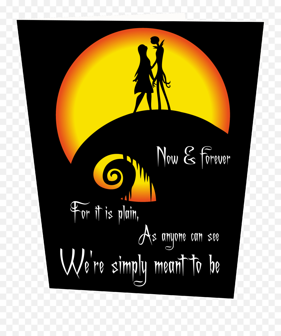 Jack And Sally Png - Jack And Sally Meant To Be Nightmare Before Christmas Emoji,Nightmare Before Christmas Clipart