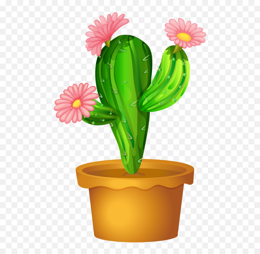 Cactus Flower Clipart Png Image With No - Cactus Clipart Png Emoji,Cactus Clipart