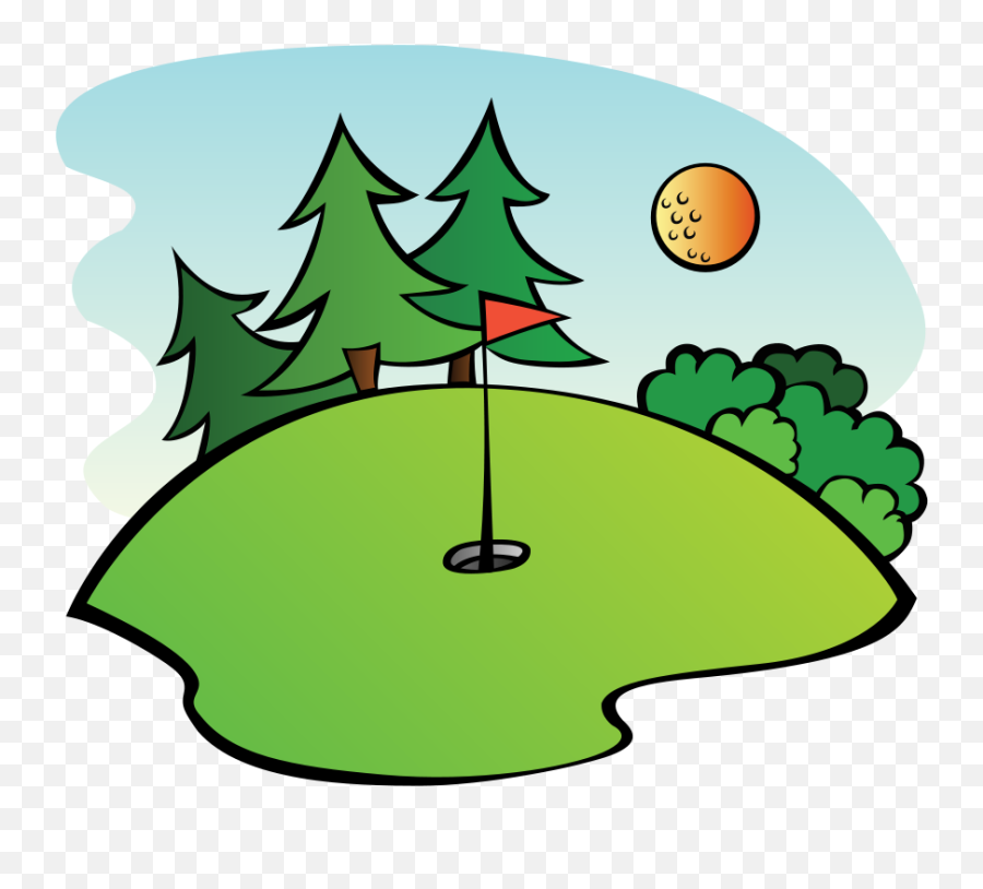 Golf Club Clip Art - Golf Course Golf Cartoon Emoji,Golf Club Clipart