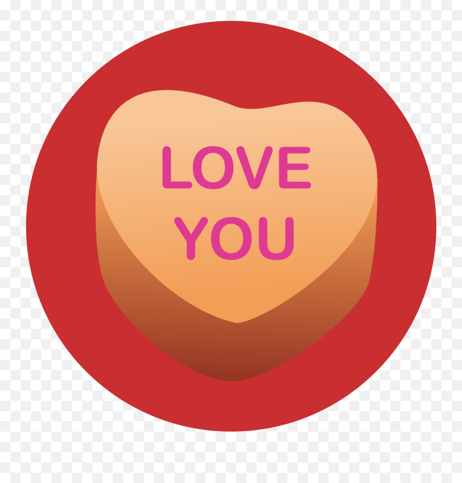 Love You Heart Candy Clipart - Full Size Clipart 2768661 Language Emoji,I Love You Clipart