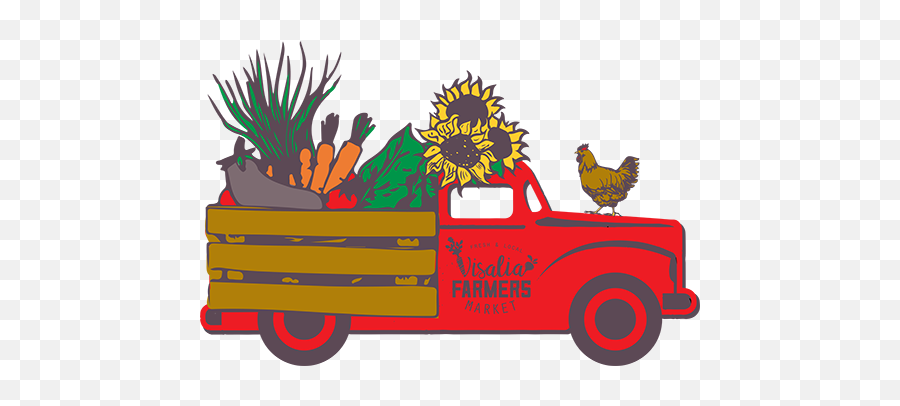 Visalia Farmers Market Visaliafarmersmarketcom - Cartoon Farmers Market Truck Emoji,Old Truck Clipart