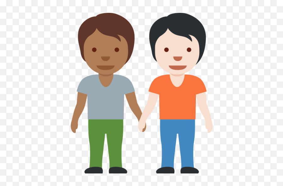 Medium - Imagenes De Dos Personas Con Diferentes Tonos De Piel Emoji,People Holding Hands Clipart