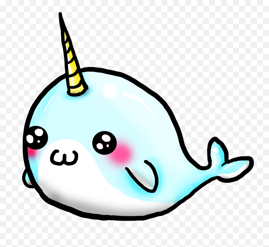 Library Of Narwhal With Mustache Graphic Library Stock Png - Easy Kawaii Unicorn Draw Emoji,Mustache Clipart