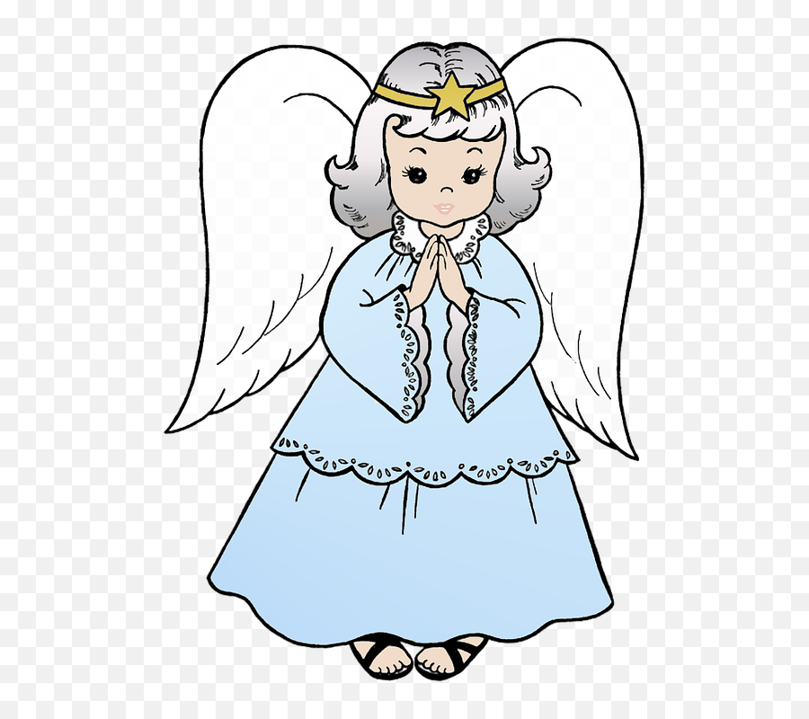 Christmas Angel Christmas Angel Blue - Angel Coloring Pages Emoji,Christmas Angel Clipart