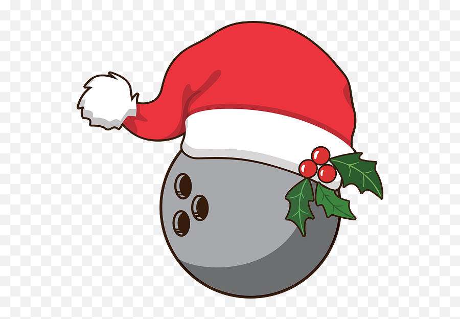 Bowling Ball Santa Hat Mistletoe Christmas Gift Fleece Blanket - Santa Claus Emoji,Christmas Hat Transparent