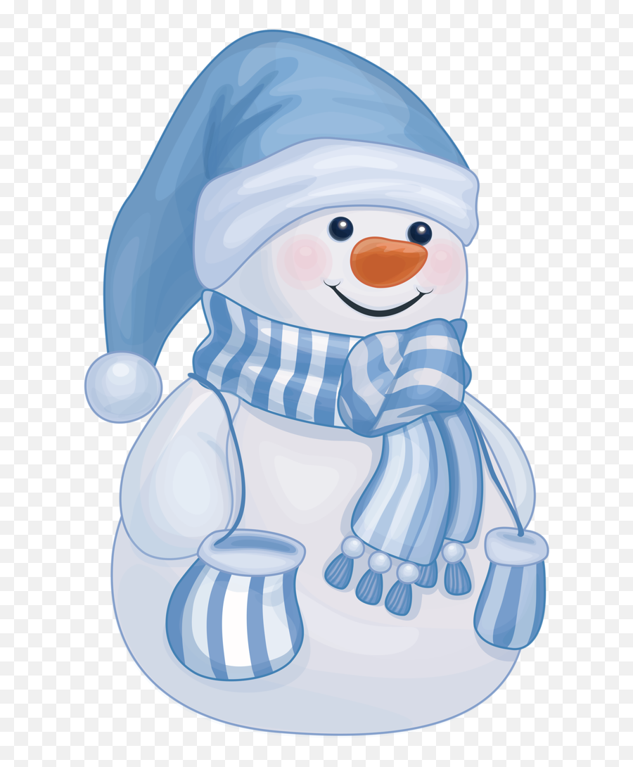 Cute Blue Snowman Clipart - Cute Blue Snowman Clipart Emoji,Snowman Clipart