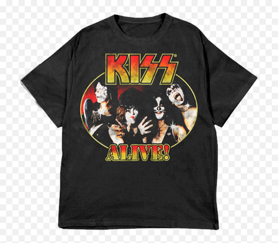 Band Shirts - Kiss Alive Shirt Emoji,Leftover Crack Logo