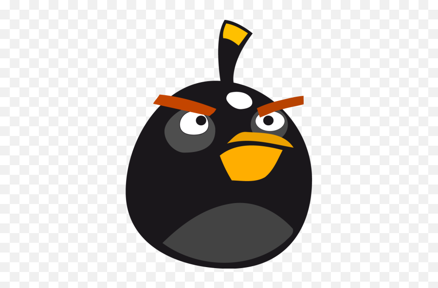 Angry Birds Png - Cartoon Black Angry Bird Emoji,Birds Png
