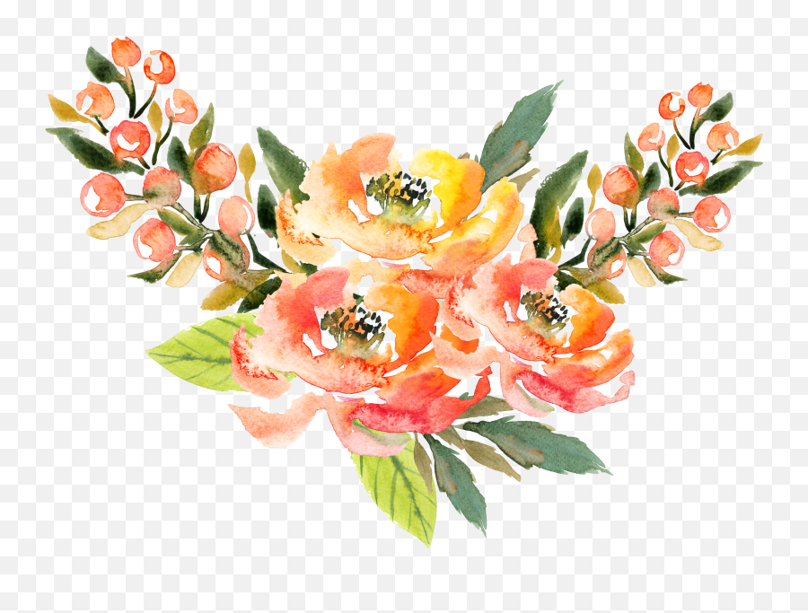 5x7area Rug Transparent Png Image Emoji,Orange Flowers Png