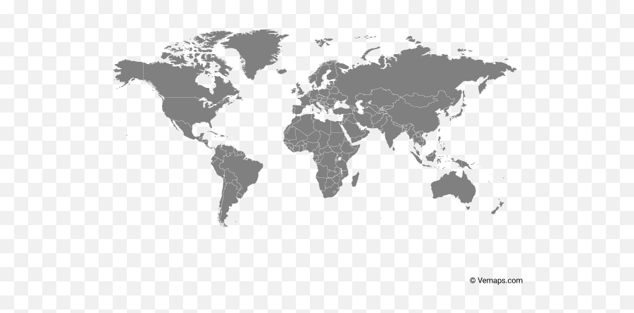 World Map Countries Png U0026 Free World Map Countriespng - Grey Map Of The World Emoji,World Map Png