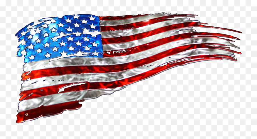 Download Hd Tattered American Flag Png - Tattered American Flag Transparent Emoji,American Flag Png