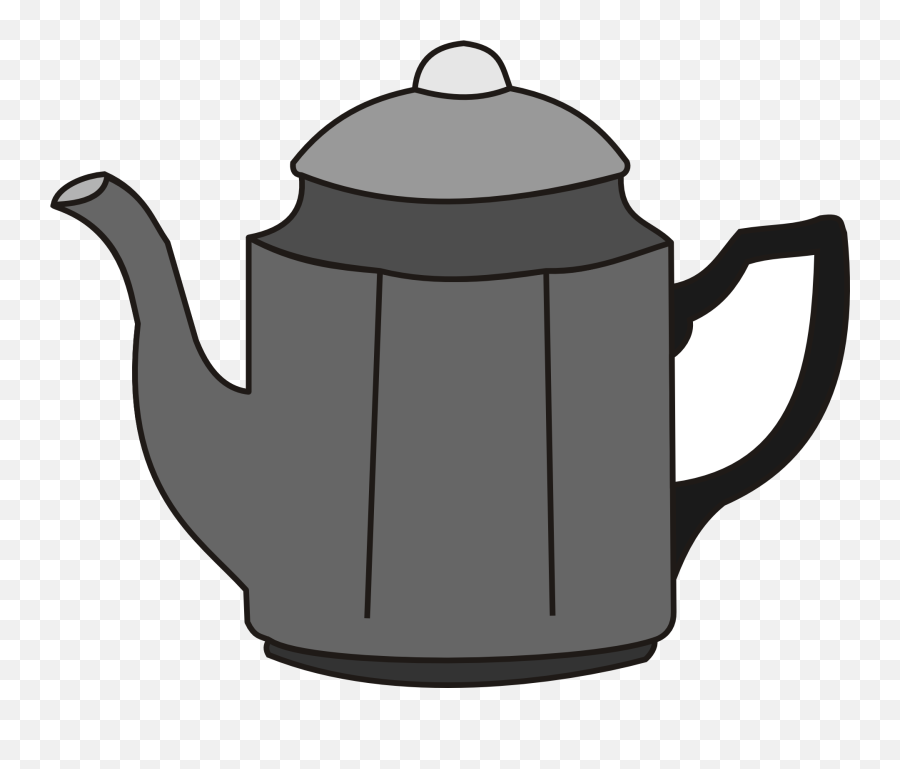 Grey Coffee - Cartoon Coffee Pot Emoji,Pot Clipart