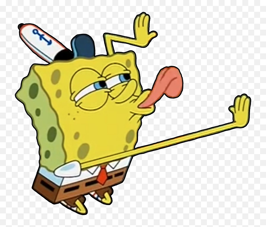 Spongebob Lick Meme Transparent - Spongebob Licking Meme Emoji,Meme Transparent