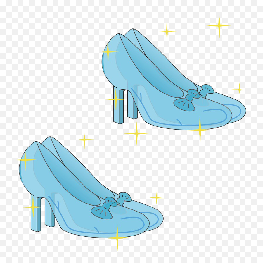 Blue Shoe - Blue Texture Slipper Png Download 800853 Emoji,Glass Slipper Clipart