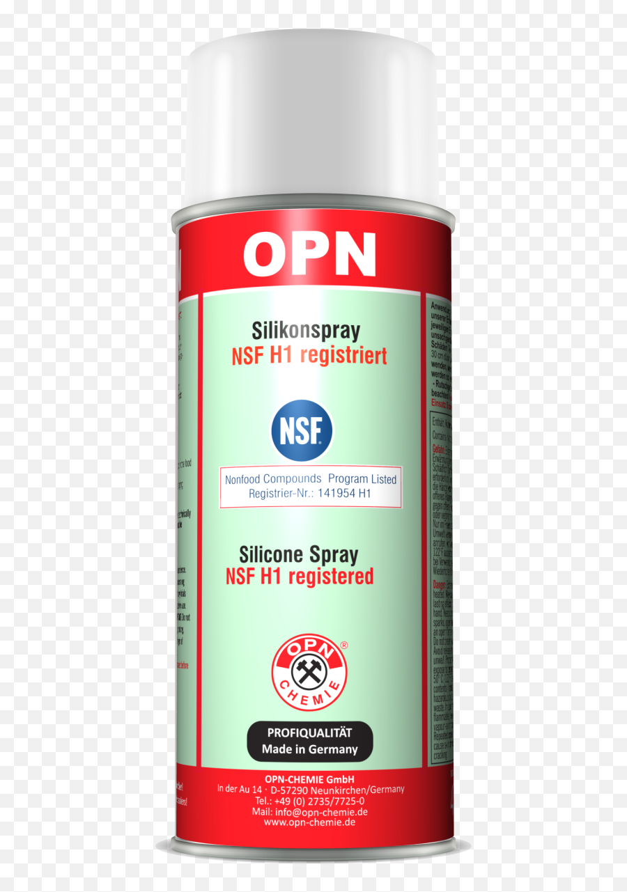 Opn - Silicone Spray Nsf H1 Opnchemie Gmbh U2013 Production Of Emoji,Nsf Png