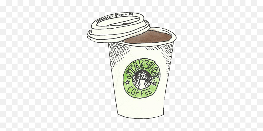 Starbucks Sticker Starbucks Cup Drawing Easy Transparent - Desenho Copo Starbucks Transparente Png Emoji,Starbucks Png