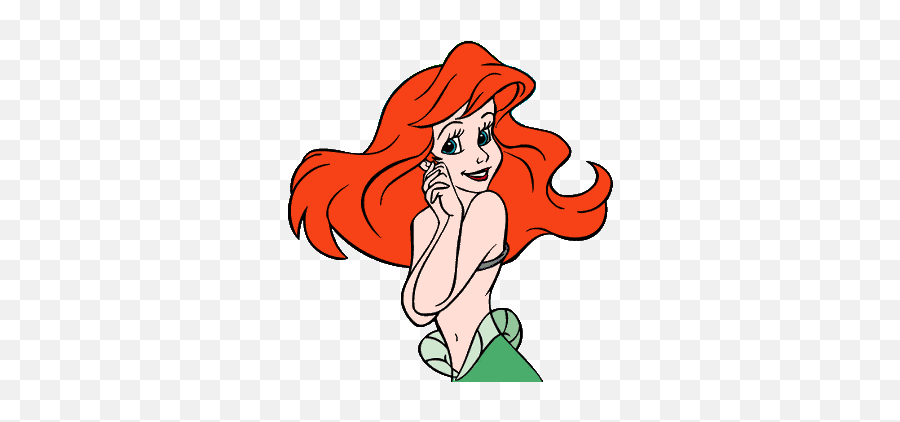 Little Mermaid Ariel Clipart - Animated Disney Clipart Emoji,Ariel Clipart