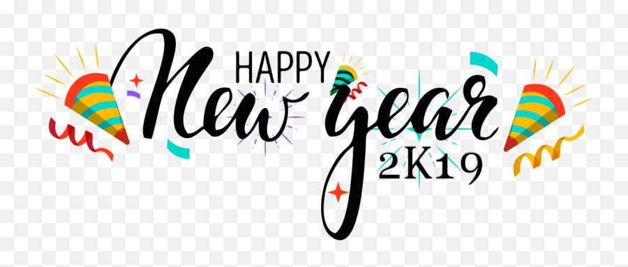 Happy New Year 2019 Logo Png - Dot Emoji,Happy New Year 2019 Png