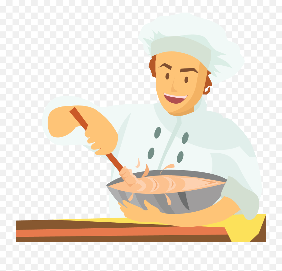 Cooking Clipart Png - Boy Cooking Chef Clipart Emoji,Cooking Clipart