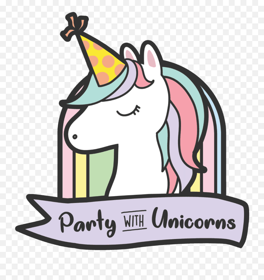Party With Unicorns Kids Parties Crafts Clip Art And - Unicorn Emoji,Mario Party Logo