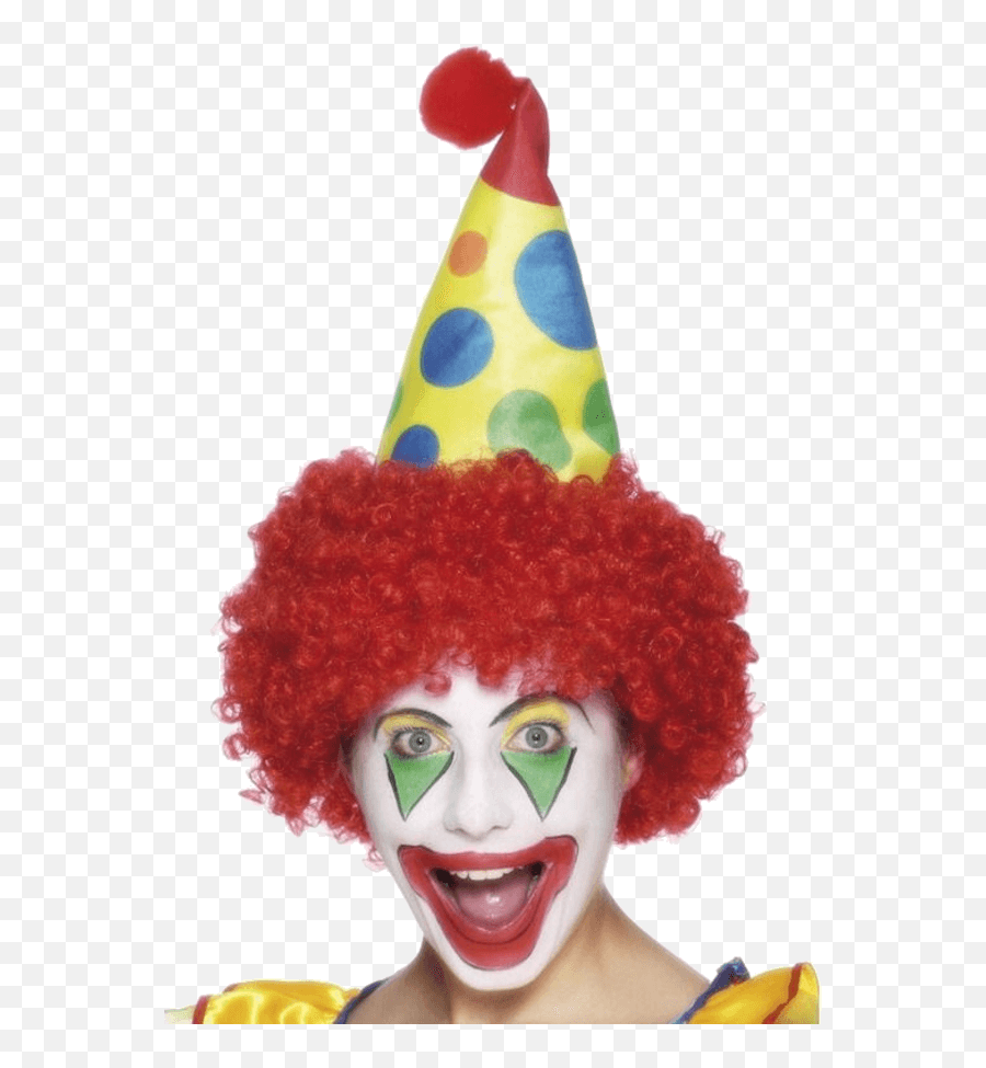 Download Red Wig With Clown Hat Nameu003dog Description - Clown Hat Emoji,Clown Wig Png