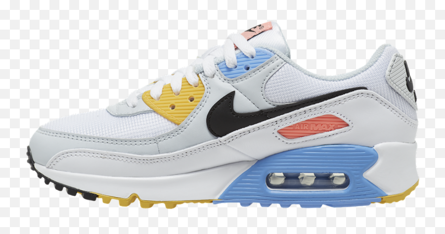 Get Into The Summer Mood With This Multicoloured Nike Air - Nike Air Max 90 Grau Weiß Emoji,Solar Flare Png