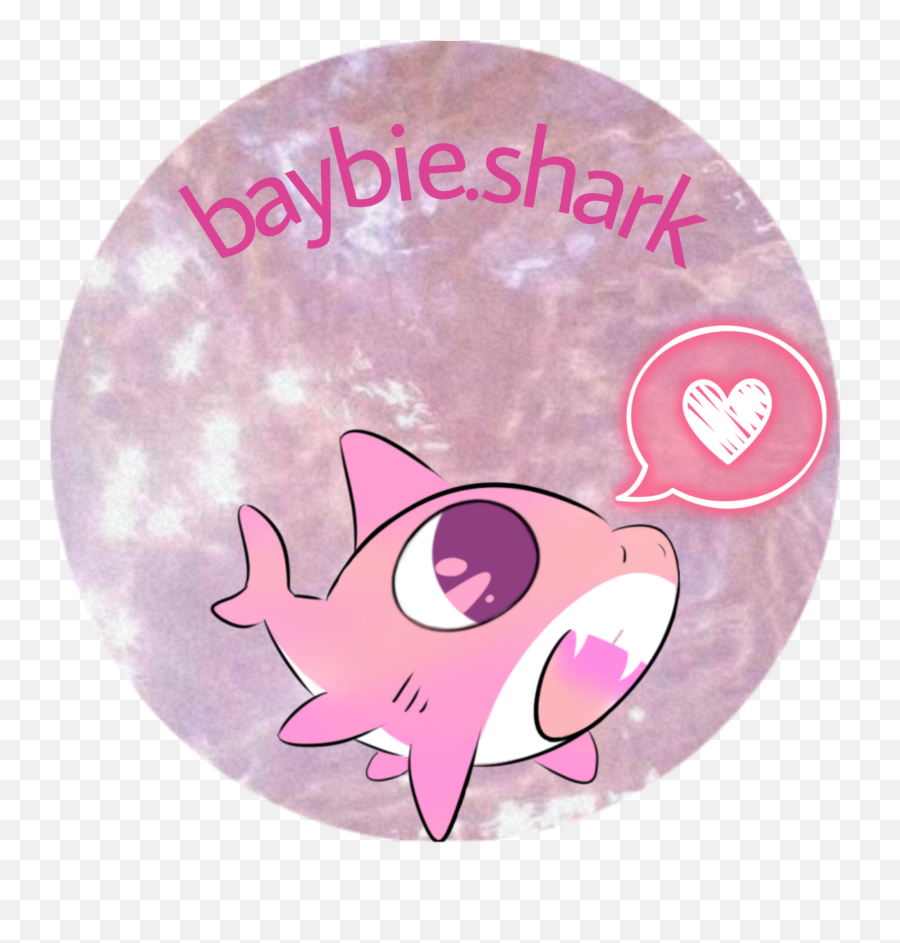 Baby Shark Babyshark Uwu Pink Aesthetic - Circle Aesthetic Pink Circle Png Emoji,Baby Shark Clipart