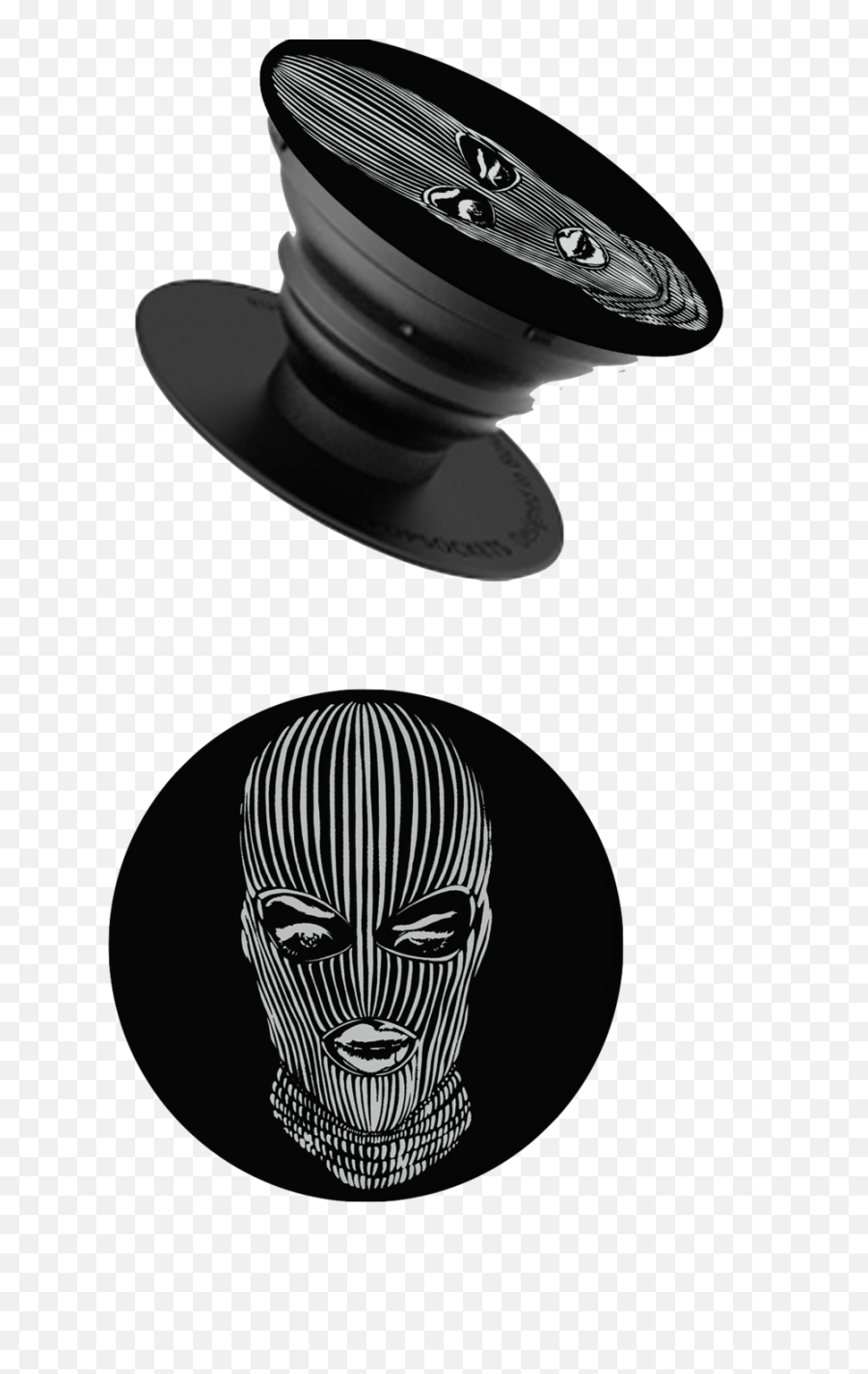 Ski Mask Pop Socket In Black - Badwood Transparent Cartoon Portable Network Graphics Emoji,Ski Mask Png