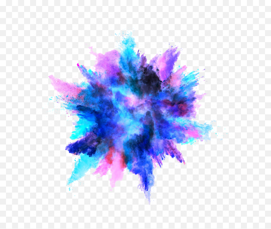 Blue Color Powder Explosion - Transparent Color Explosion Emoji,Explosion Transparent