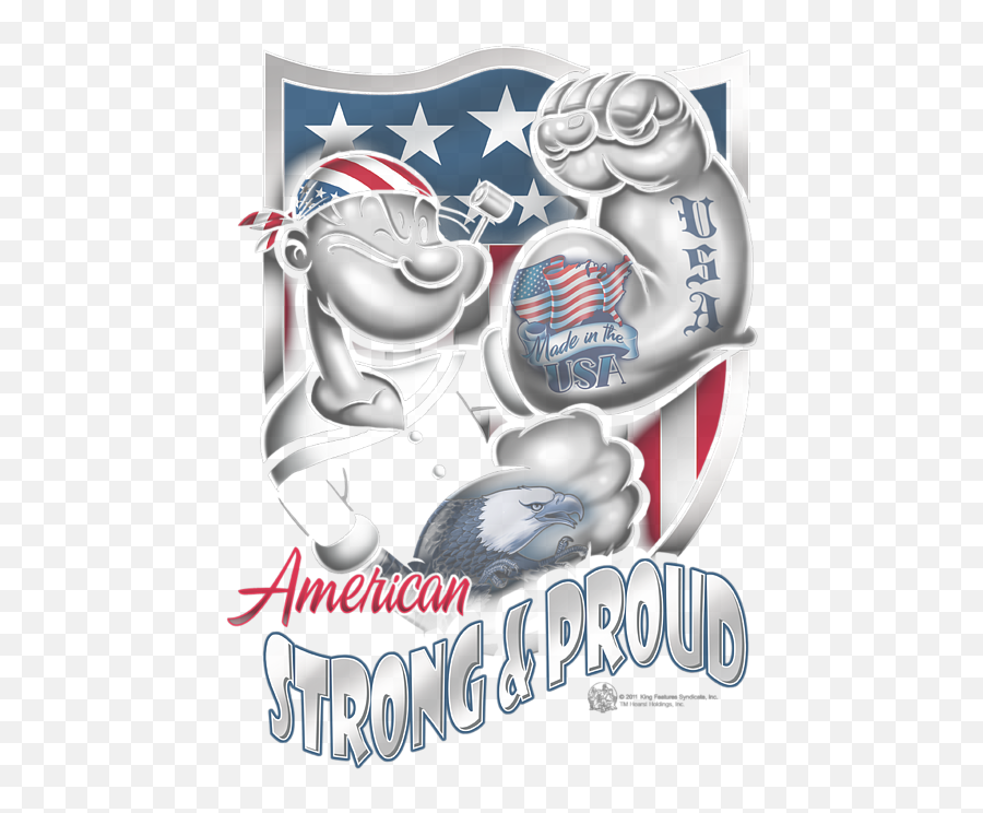 Popeye - Strong And Proud Kids Tshirt American Emoji,Popeye Logo
