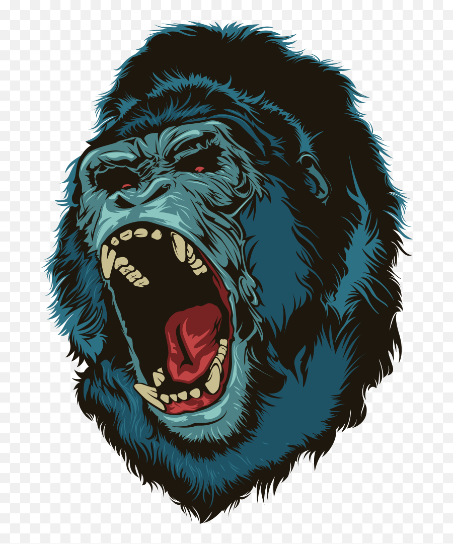 1000 X 1000 8 - Gorilla Scream Clipart Full Size Clipart Emoji,Scream Clipart
