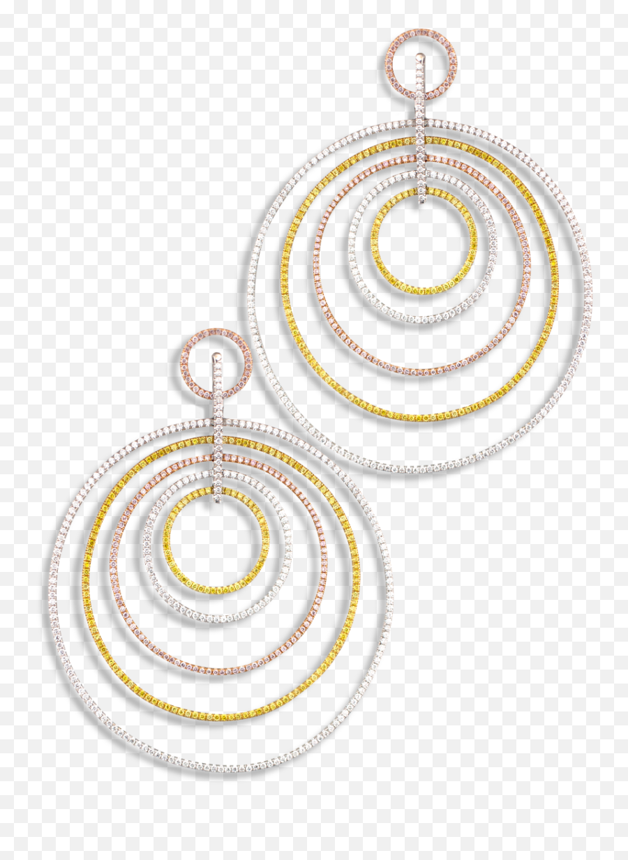 Multi Hoop Fancy Color Diamond Earrings Emoji,Diamond Earring Png