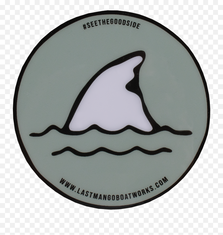 The Last Mango Shark Fin Sticker U2013 Last Mango Boatworks Emoji,Mango Logo