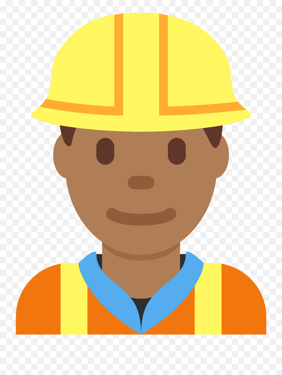Man Construction Worker Emoji Clipart Free Download - Ingeniero Emoji,Construction Worker Clipart