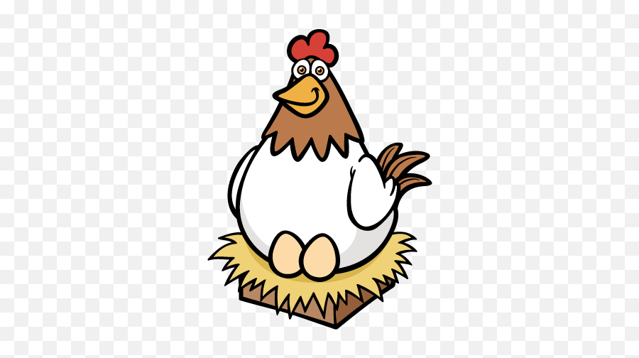 White Chicken Png - Clipart Black And White Chicken Cartoon Transparent Chicken Cartoon Png Emoji,Eggs Clipart