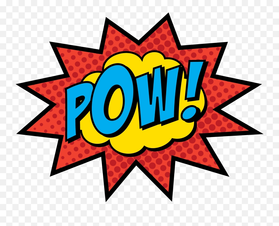 Pow Png Logo - Superheroes Clipart Transparent Background Emoji,Superhero Png
