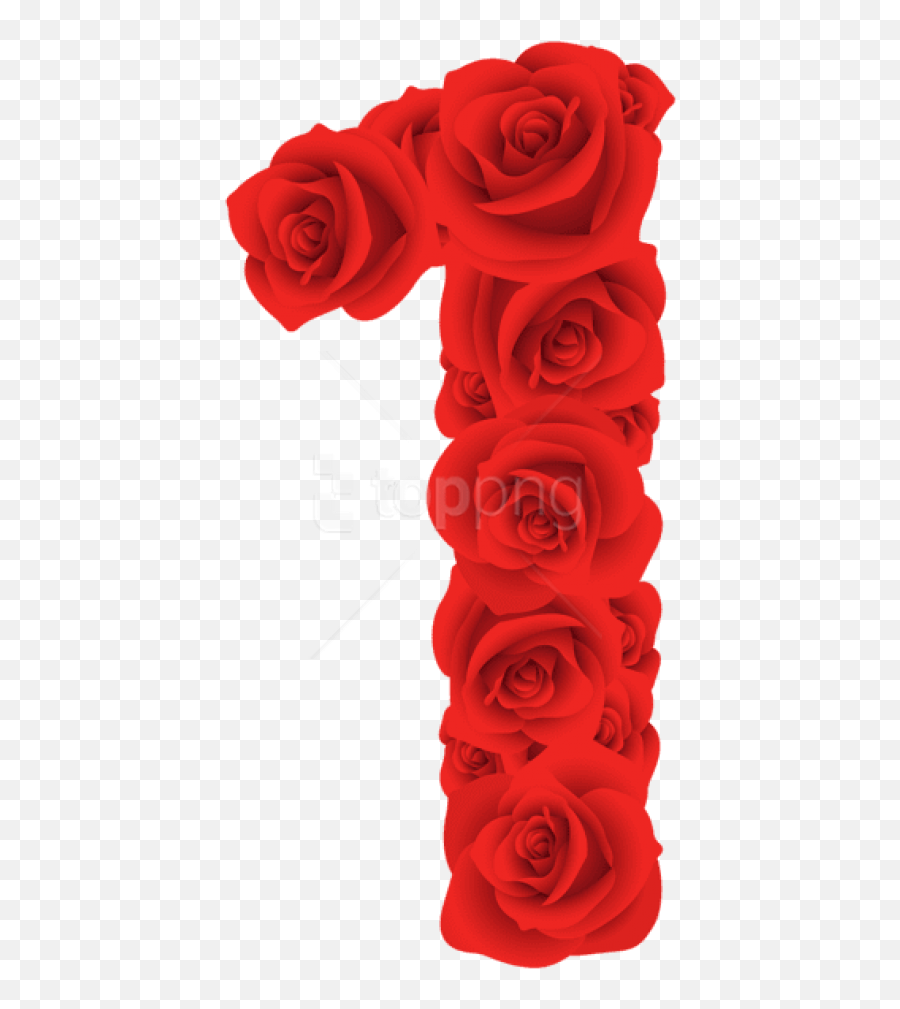 Free Png Download Red Roses Number One Clipart Png - Number Red Rose Photoshop Emoji,Roses Transparent