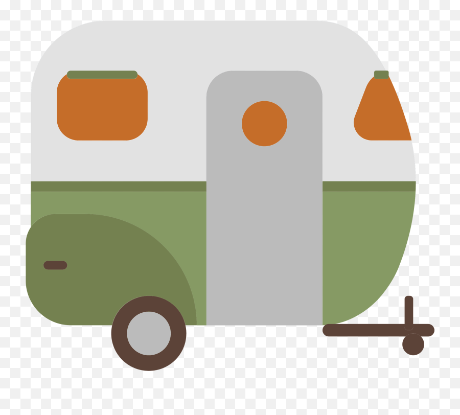 Camping Trailer Clipart - Vertical Emoji,Transparent Trailer