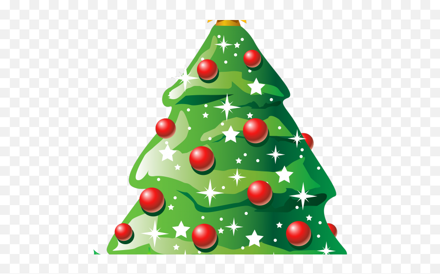 Cartoon Christmas Tree Png Png Image - Clipart Transparent Christmas Tree Emoji,Gifts Clipart