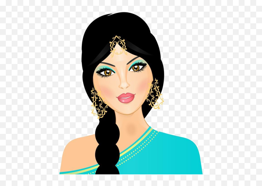 41ef9c9apng 600580 Bridal Outfits Girls Illustration - Indian Women Face Vector Emoji,Indiana Clipart