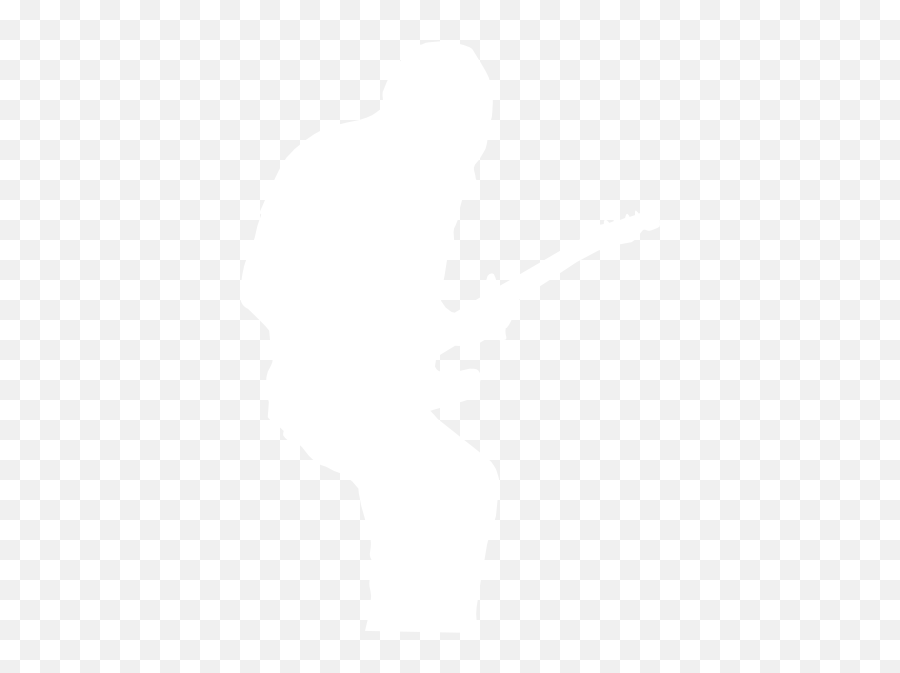Guitar Silhouette - Guitar Player Silhouette White Png Guitar Player White Silhouette Emoji,Guitar Silhouette Png