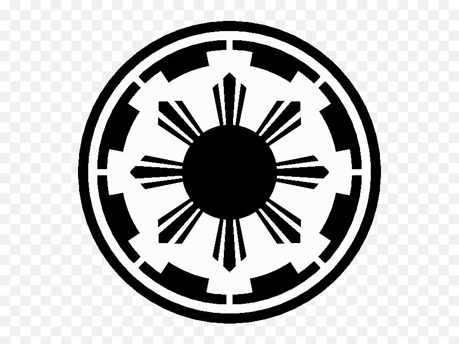 Star Wars Galactic Republic Symbol - Philippine Symbol Black And White Emoji,Galactic Republic Logo