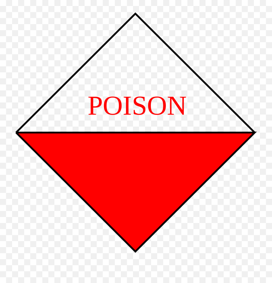 Red Toxicity Label Indicating - Toxicity Label Emoji,Toxic Png