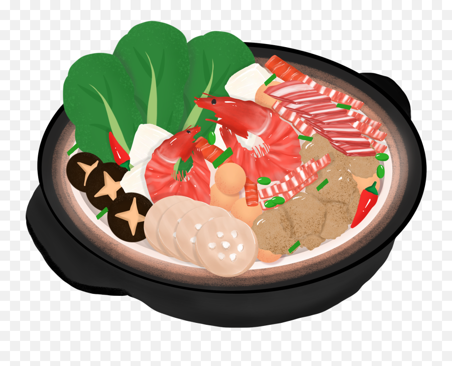 Hot Pot Shiitake Mushroom Element Green Vegetable Png - Shabu Shabu Image Cartoon Emoji,Pots Of Gold Clipart