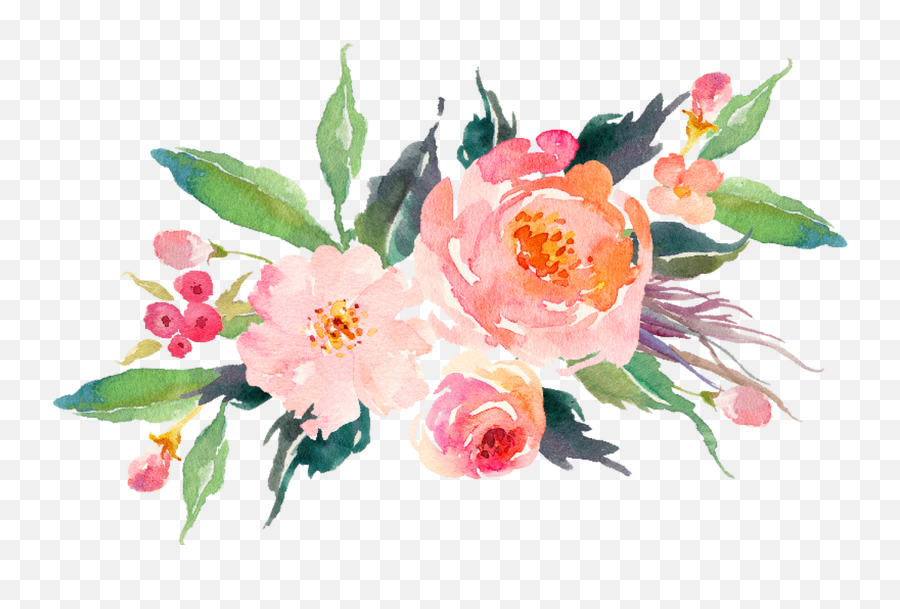 Watercolor Flower Png Watercolor Flower Png Transparent - Flowers Watercolor Png Emoji,Watercolor Png