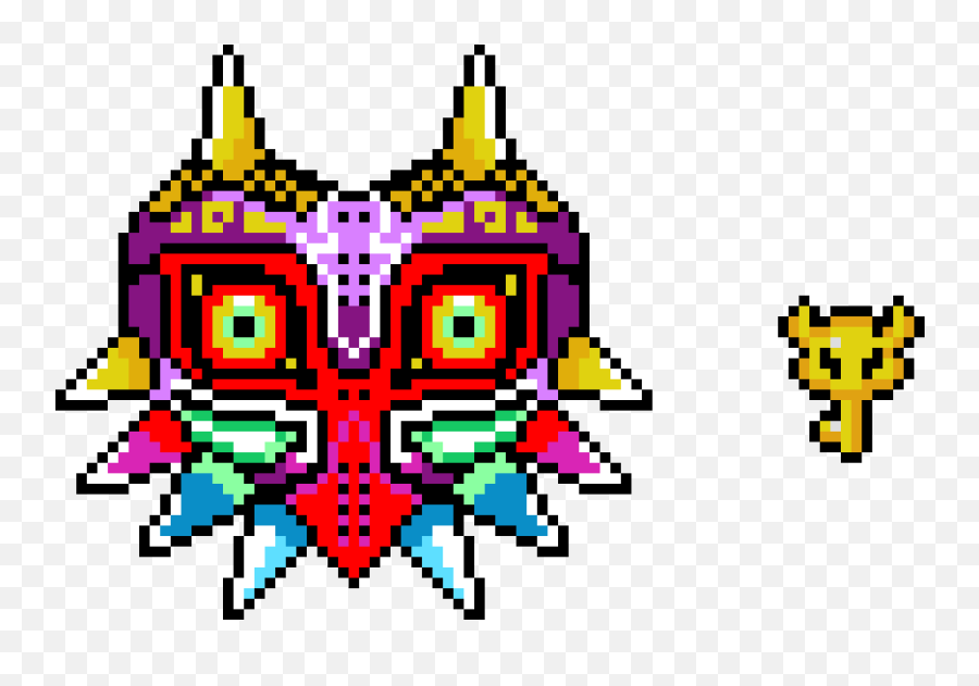 Pixel Art Majoras Mask Hd Png Download - Pixel Art Mask Emoji,Majora's Mask Png